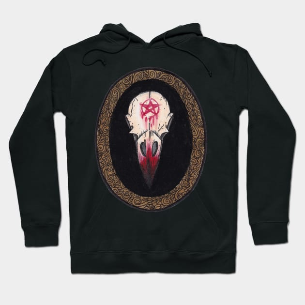 Crow Skull Cameo Hoodie by Myrtille-chan